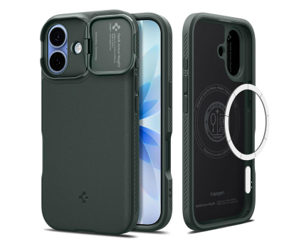 Etui / obudowa na smartfona Spigen Optik Armor Mag Magsafe do Iphone 17 Abyss Green